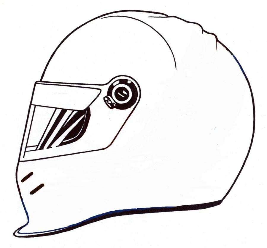 Ausmalbilder: Motorradhelm