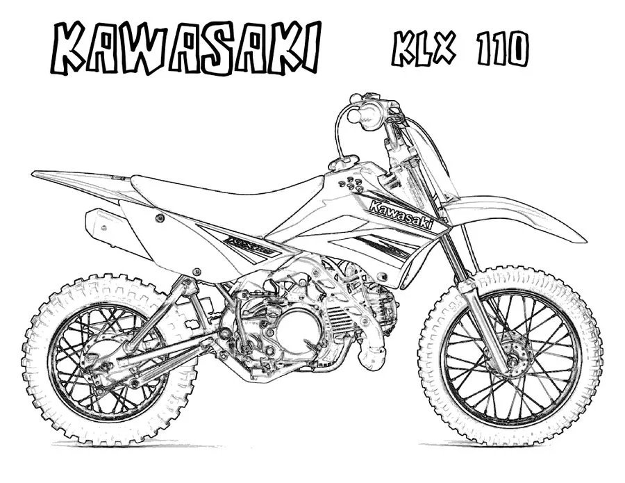 Dibujos para colorear: Kawasaki 1