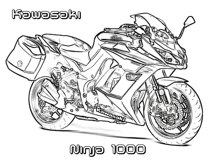 Dibujos para colorear: Kawasaki 2