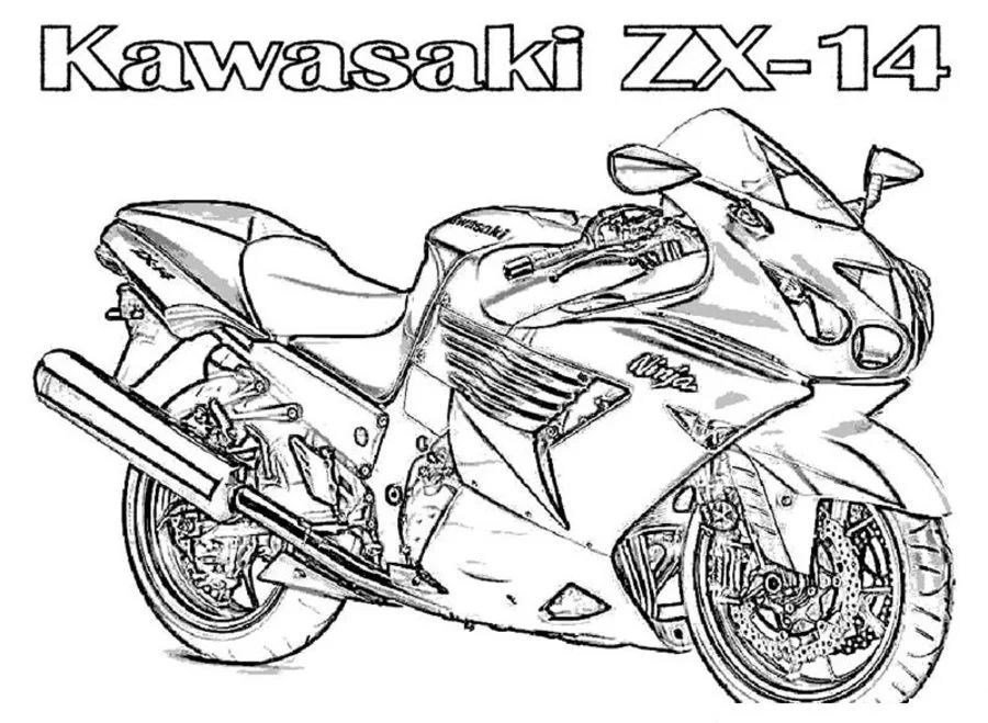 Dibujos para colorear: Kawasaki 4