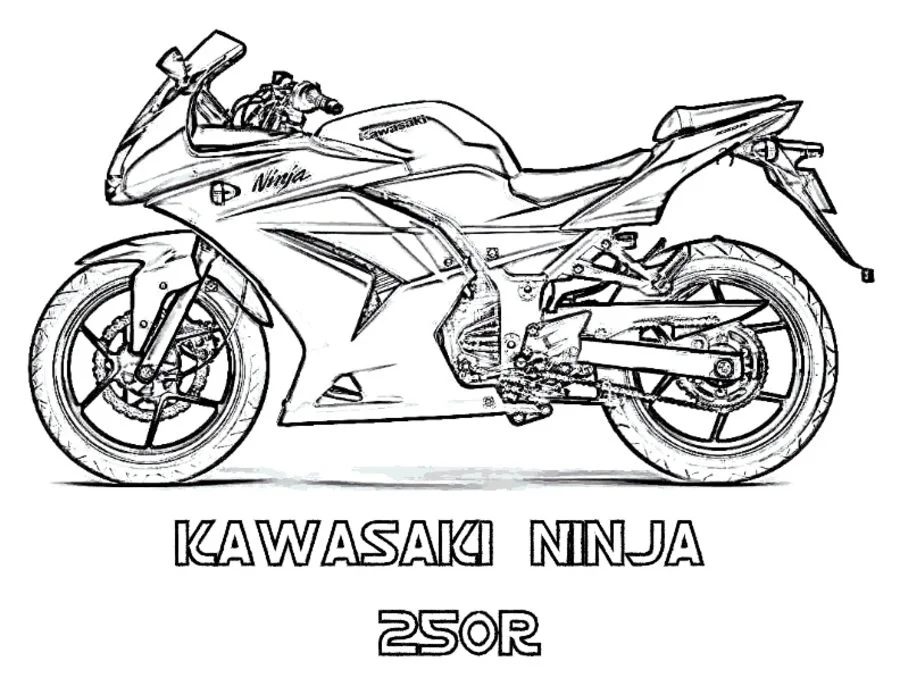 Dibujos para colorear: Kawasaki 5