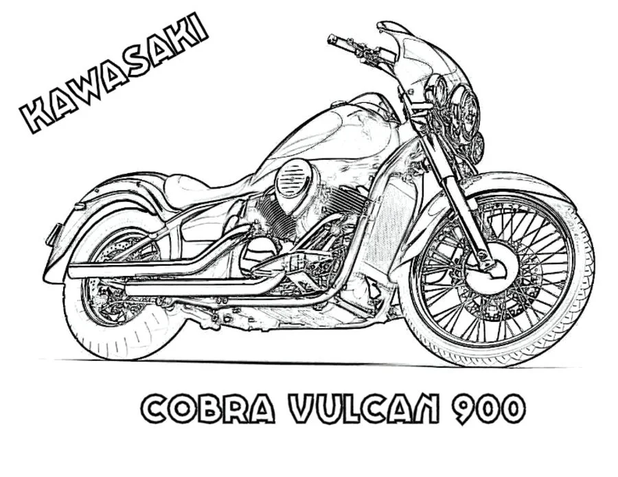 Dibujos para colorear: Kawasaki 6