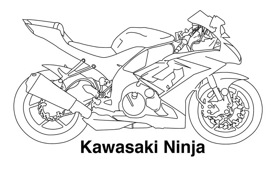 Dibujos para colorear: Kawasaki 7