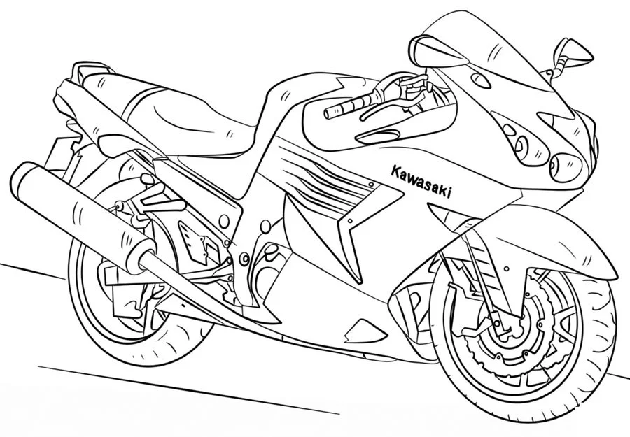 Dibujos para colorear: Kawasaki 8