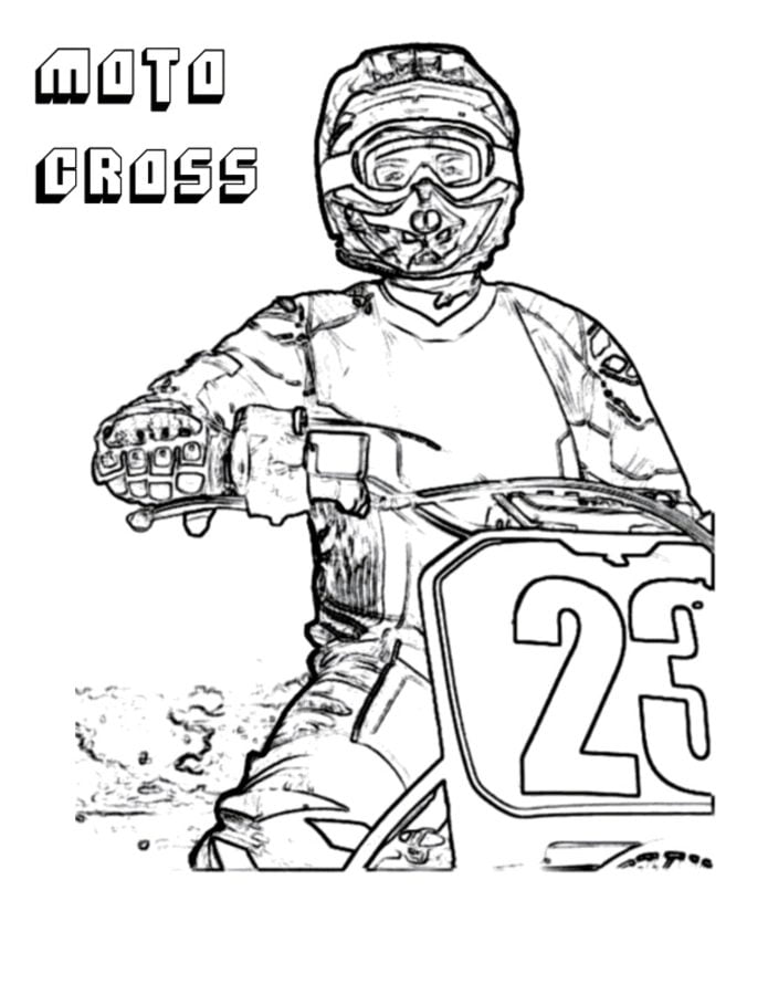 Ausmalbilder: Motocross