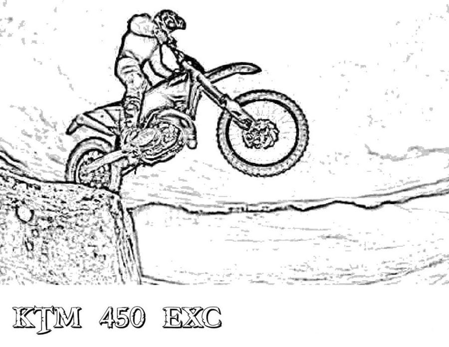 Coloring pages: Motocross