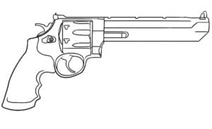 Coloring pages: Revolver, printable for kids & adults, free to download