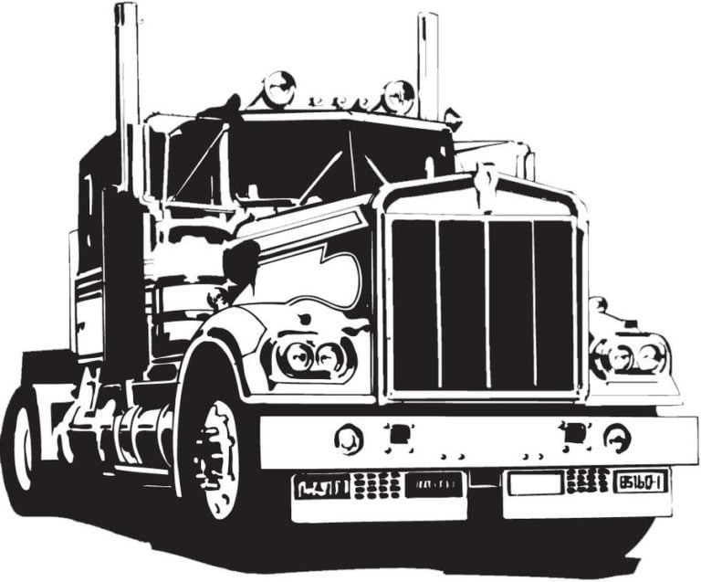 Coloring pages: Big trucks, printable for kids &amp; adults, free