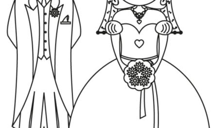 Coloring pages: Bride and groom