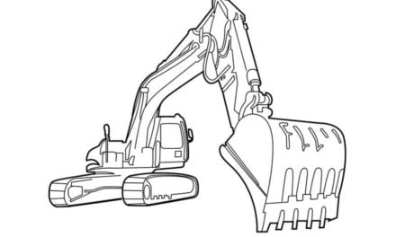 Coloring pages: Construction trucks