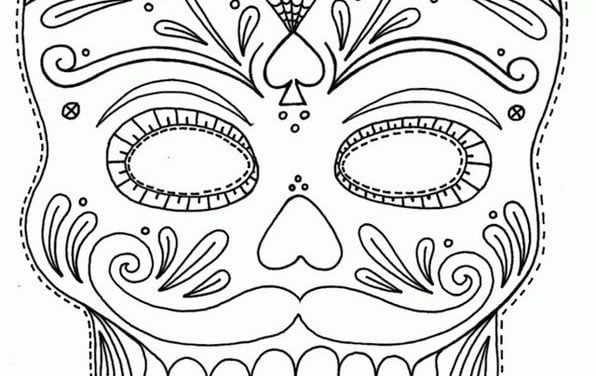 Dibujos para colorear para adultos: Cráneo