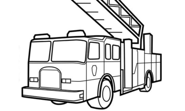 Dibujos para colorear: Vehículo de bomberos
