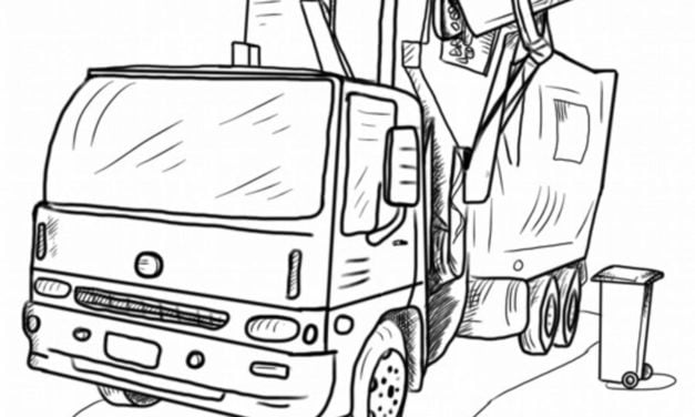 Dibujos para colorear: Camión de recogida de desechos