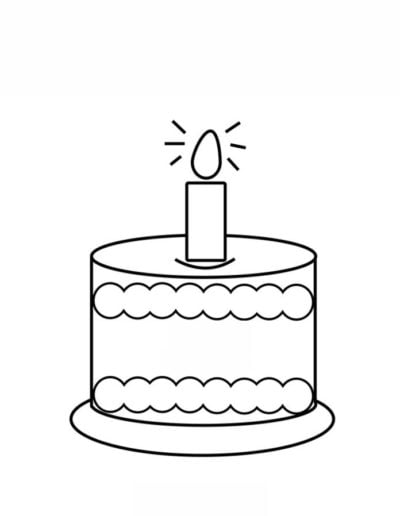 Coloring pages: Birthday cake, printable for kids & adults, free to ...