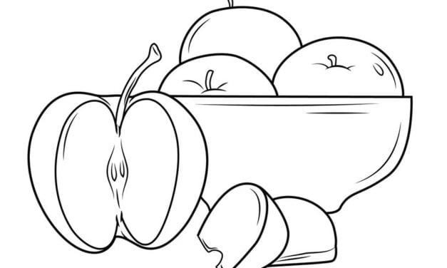 Coloring pages: Apple