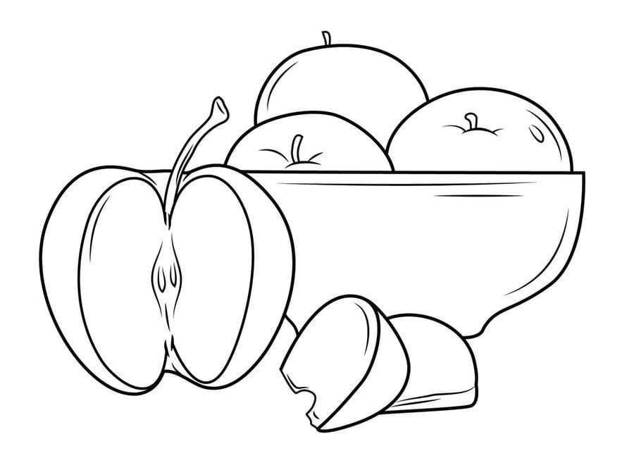 Coloring pages: Apple