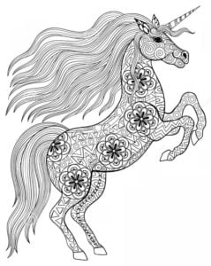 Coloring pages for adults: Coloring pages for adults: Unicorn ...
