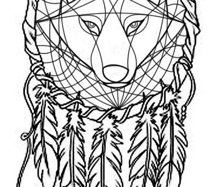 Coloring pages for adults: Dreamcatcher