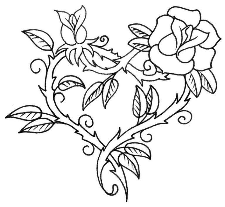 Coloring pages for adults: Love, printable, free to download, JPG, PDF
