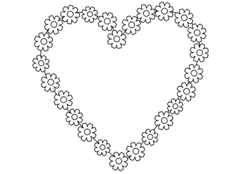 Coloring pages: Mother's day heart, printable for kids & adults, free ...