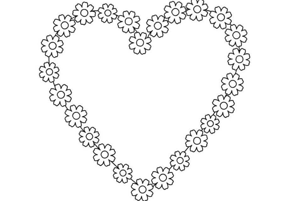 Coloring pages: Mother’s day heart