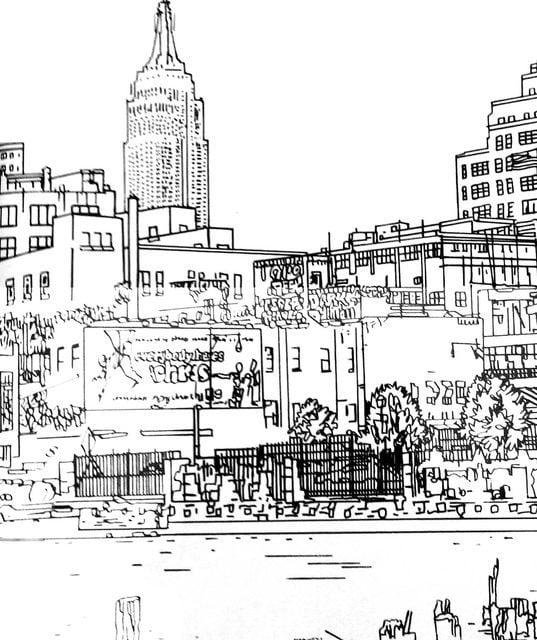 Coloring pages for adults: New York City
