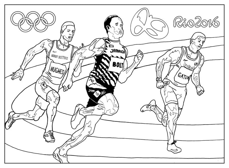 Dibujos para colorear para adultos: Juegos Olímpicos imprimible, gratis,  JPG, PDF