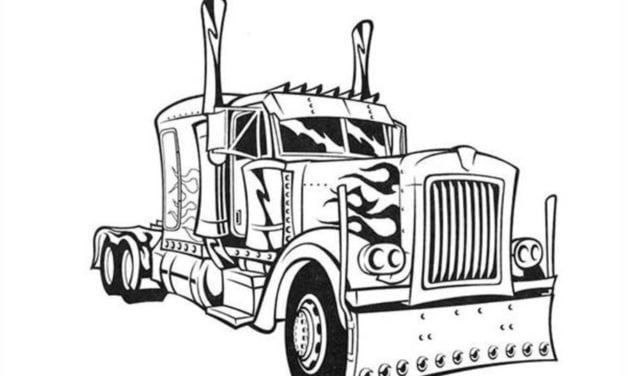 Dibujos para colorear: Camión articulado