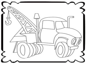 Coloring pages: Tow truck, printable for kids & adults, free