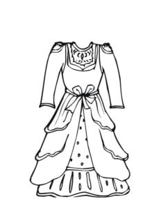 Coloring pages: Wedding dresses, printable for kids &amp; adults, free to download