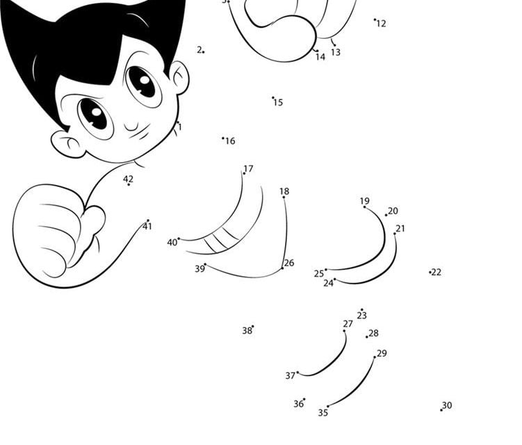 Połącz kropki: Astro Boy