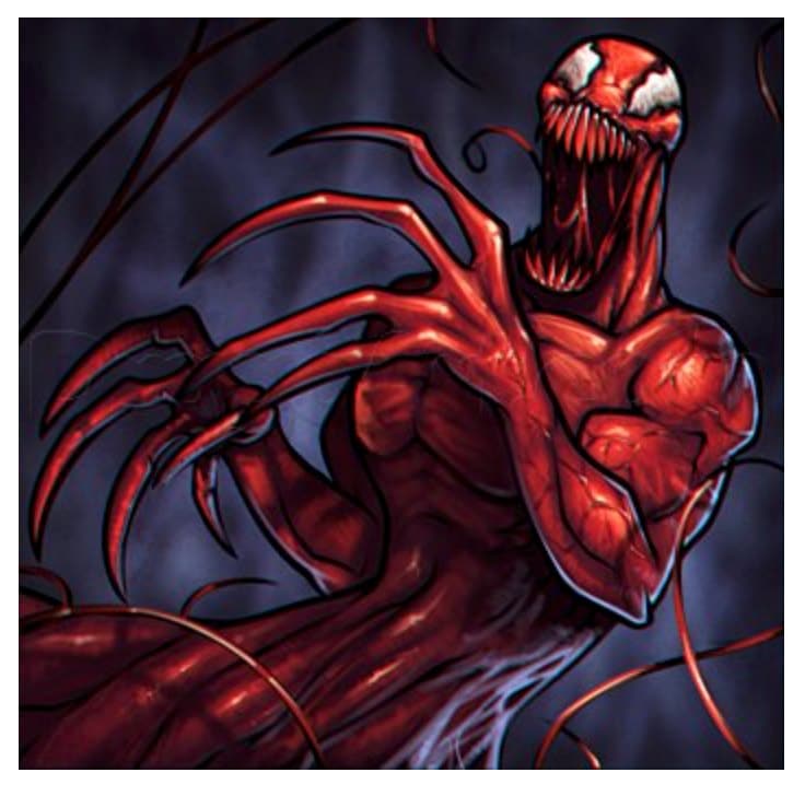 How to draw Carnage easy step by step tutorial for kids