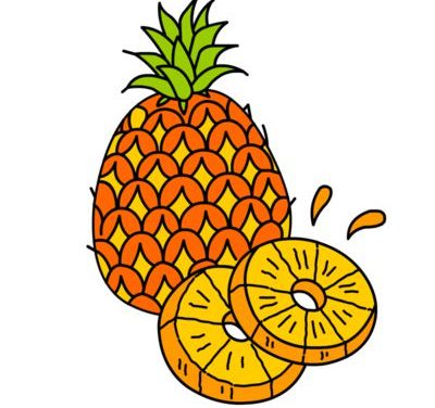 Tutorial de dibujo: Ananas