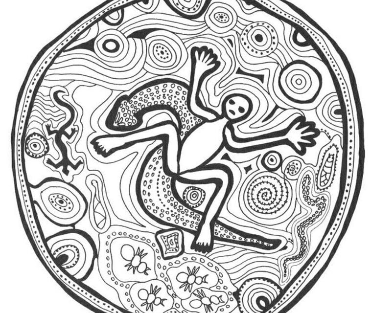 Coloring pages for adults: Aborigine