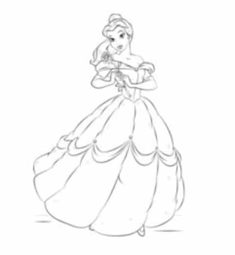 How to draw: Belle - easy step by step tutorial for kids