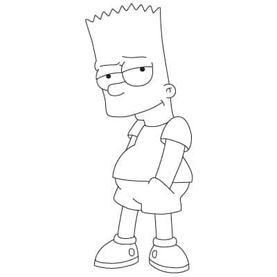 How to draw: Bart Simpson - easy step by step tutorial for kids