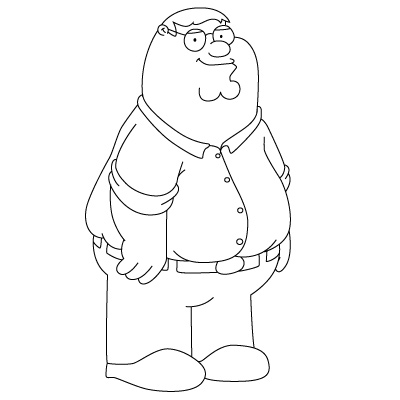 How to draw: Family Guy - easy step by step tutorial for kids