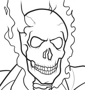 ghost rider drawing