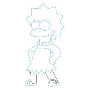 How to draw: Lisa Simpson - easy step by step tutorial for kids