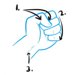 How to draw: Fist