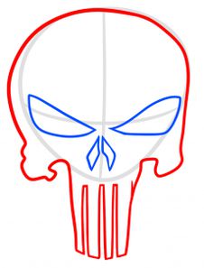 punisher drawing easy