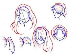 How to draw: Hair - easy step by step tutorial for kids