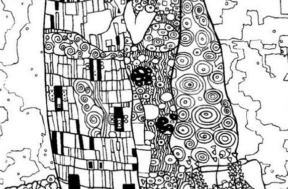 Ausmalbilder für erwachsene: Gustav Klimt