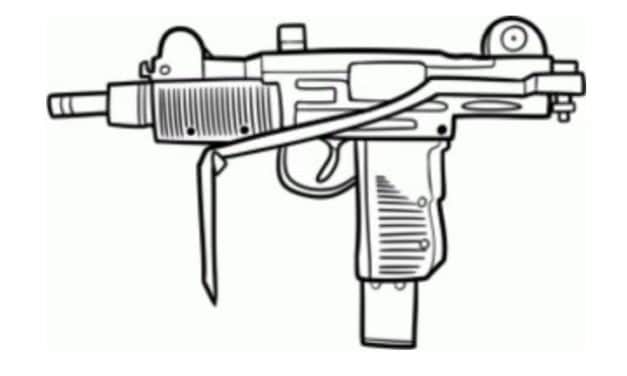 Jak narysować: Pistolet maszynowy Uzi
