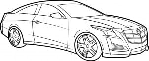 Tutorial de dibujo: Cadillac ATS Coupe 11