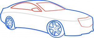How to draw: Cadillac ATS Coupe 6