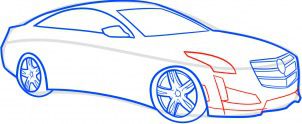 How to draw: Cadillac ATS Coupe 8