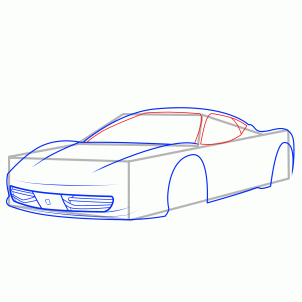 how to draw a sports car