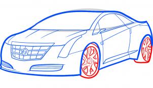 How to draw: Cadillac ELR