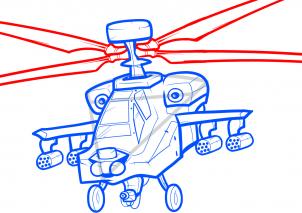 Come disegnare: Boeing AH-64 Apache 7
